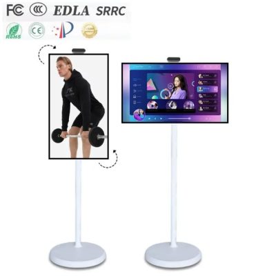 27-Inch High-Quality Wireless Smart Portable Mobile TV - Android Monitor with Built-In 5 or 9H Battery Life, Touch Screen & HD Camera