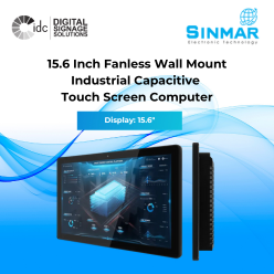 15.6 Inch Fanless Wall Mount Industrial Capacitive Touch Screen Computer