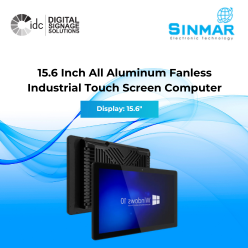 15.6 Inch All Aluminum Fanless Industrial Touch Screen Computer